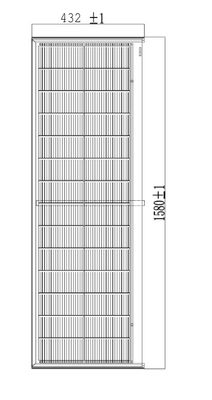 HJT CELLS 65W 70W 75W BIPV солнечные плитки прямоугольное закаленное стекло черное солнечные фотоэлектрические панели UL зарегистрирован / CE сертифицирован