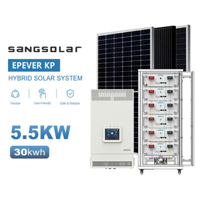 Сангсолар 5.5kw 10kw 48v 220v 230v 15kwh 30kwh Литийная батарея отключенная от сети Солнечная электростанция без батареи